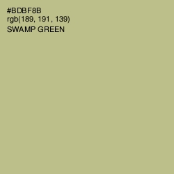 #BDBF8B - Swamp Green Color Image